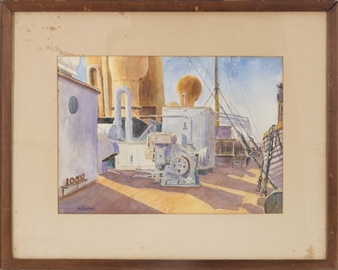 Deck of a ship - Joseph D. Leland