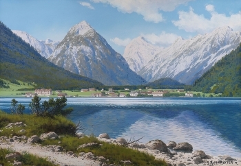 Ansicht von Pertisau am Achensee by Rudolf Reschreiter, 1900