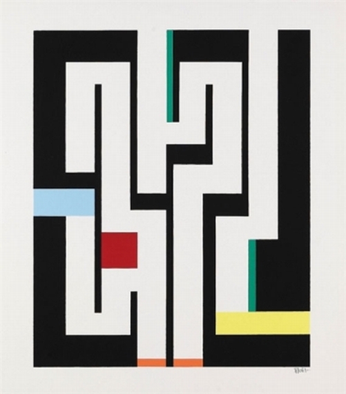 4 Bll.: Abstrakte Kompositionen by Walter Dexel, 1969