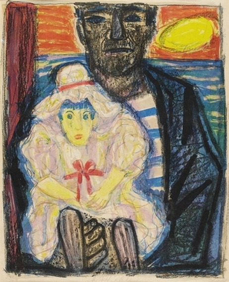 Der Fischer und das Kind by Otto Dix, 1961