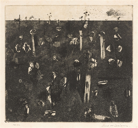 Landscape with Green Cloud and Owl by Fred Williams, 1965 - 1966