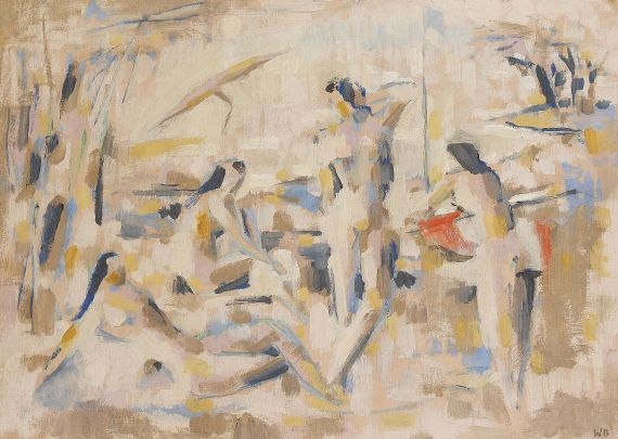 Badende am See by Willi Baumeister, 1940