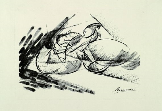 Schnelligkeit by Umberto Boccioni, 1914