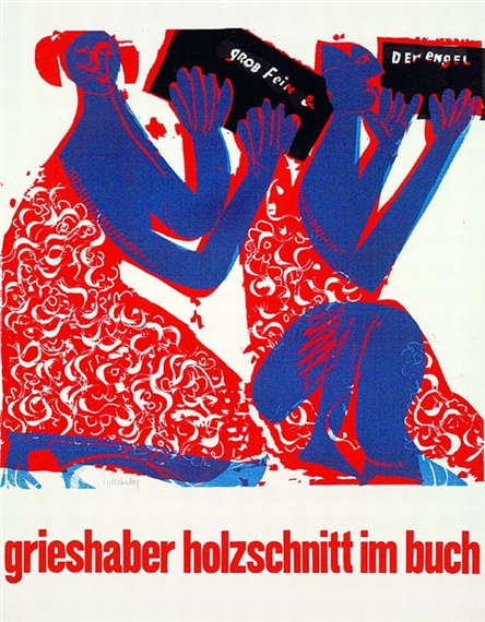 3 Bll.: Große Wiese. Holzschnitt im Buch. Bücher der Neunzehn by HAP  Grieshaber, 1963
