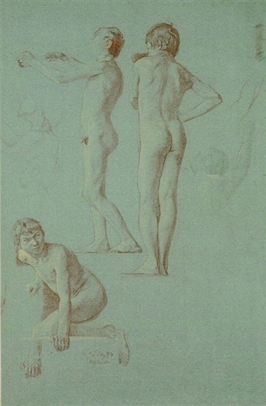 Aktstudien Eines Knaben by Otto Greiner, 1894