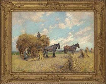 Harvesting the hay - J. Thwaite Irving