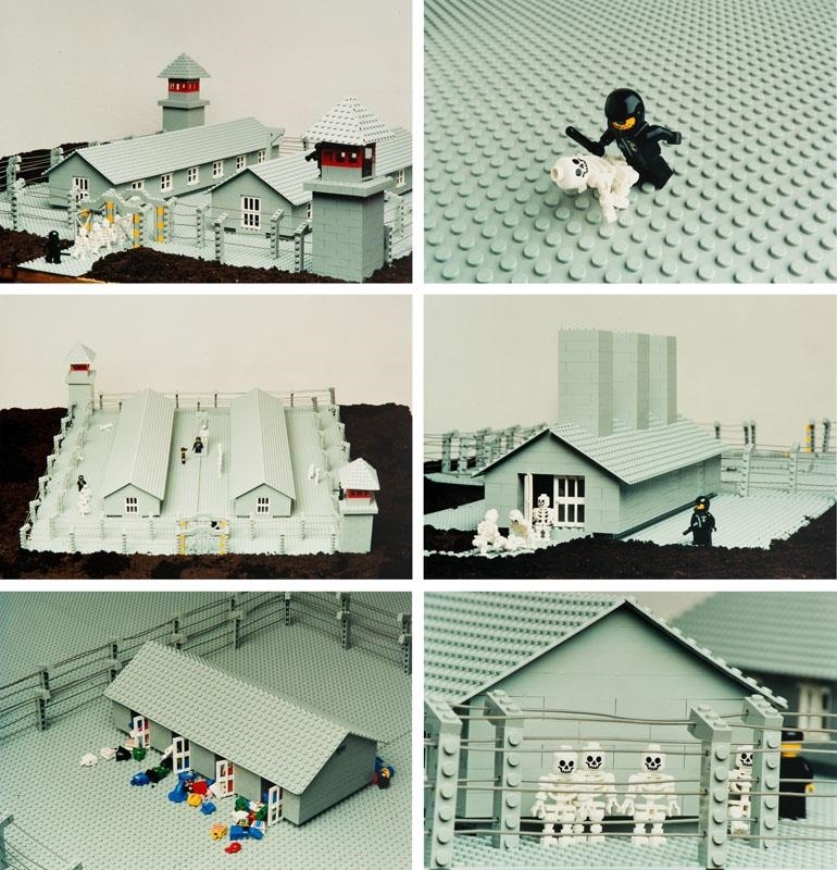Zbigniew Libera LEGO. OBÓZ KONCENTRACYJNY WYKROJNIK OPAKOWANIA PRZEDSTAWIAJĄCY NADZORCÓW