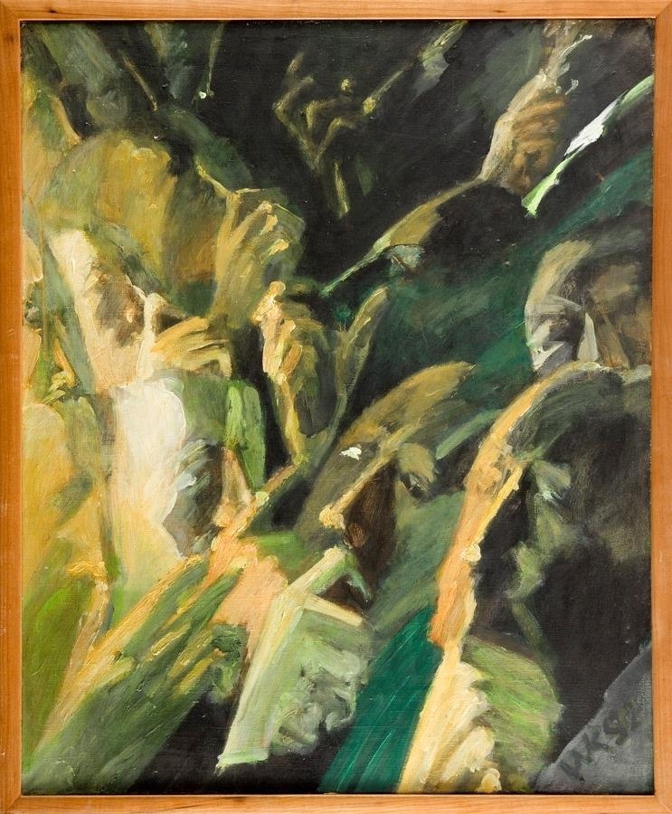 Artwork by Wlodzimierz Kotkowski, Szkic do Dyskusji III, Made of Acrylic, oil on canvas
