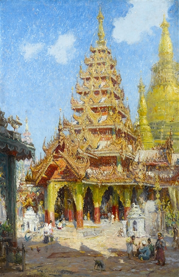 Shwe Dagon Pagoda, Burma by Colin Campbell Cooper, 1915