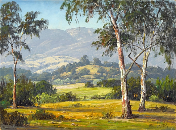 Lone Oak; Field by the Hills (A group of two)