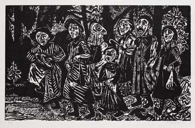 2 Bll. Figürliche Kompositionen by Willem Grimm, 1972