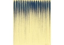 Artwork by Lee Ufan, From line no.790320, Made of mineral pigment on canvas