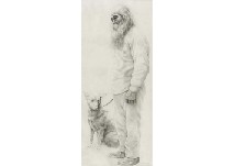 Old man and Dog (Model Mr. Okawa Toshiyuki and Koro) - Suchan Kinoshita
