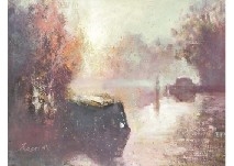 Artwork by Teruo Miyake, Dawn, Made of oil on canvas