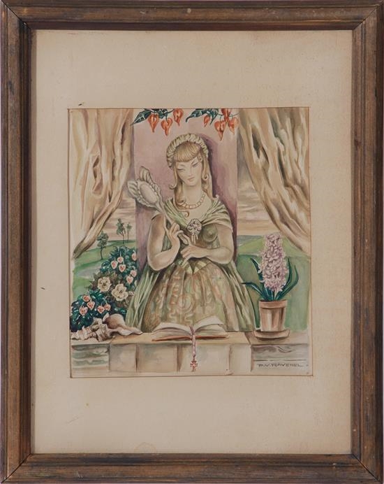 Artwork by Pamela Vinton Ravenel, RITUALS, Made of watercolor