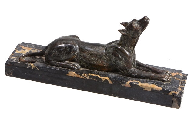 Demetre H. Chiparus | figure of a recumbent dog | MutualArt