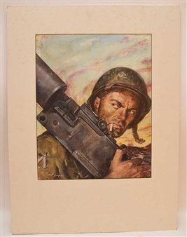 Illustration GI Soldier with Gun - Malvin Singer
