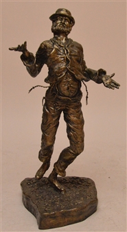 Bronze Sculpture Of A Man Dancing with a top hat on - Sergey Kazaryan