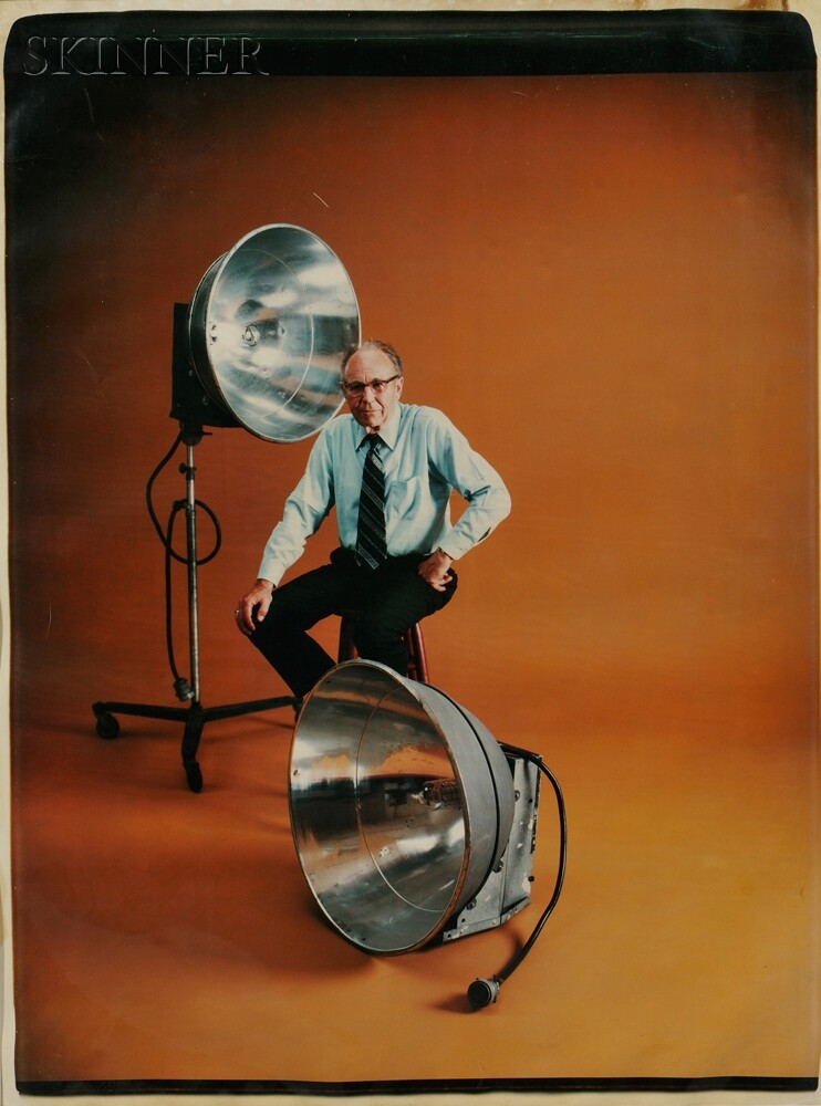 Artwork by American School, 20th Century, Portrait of Harold "Doc" Edgerton with Strobe Lights