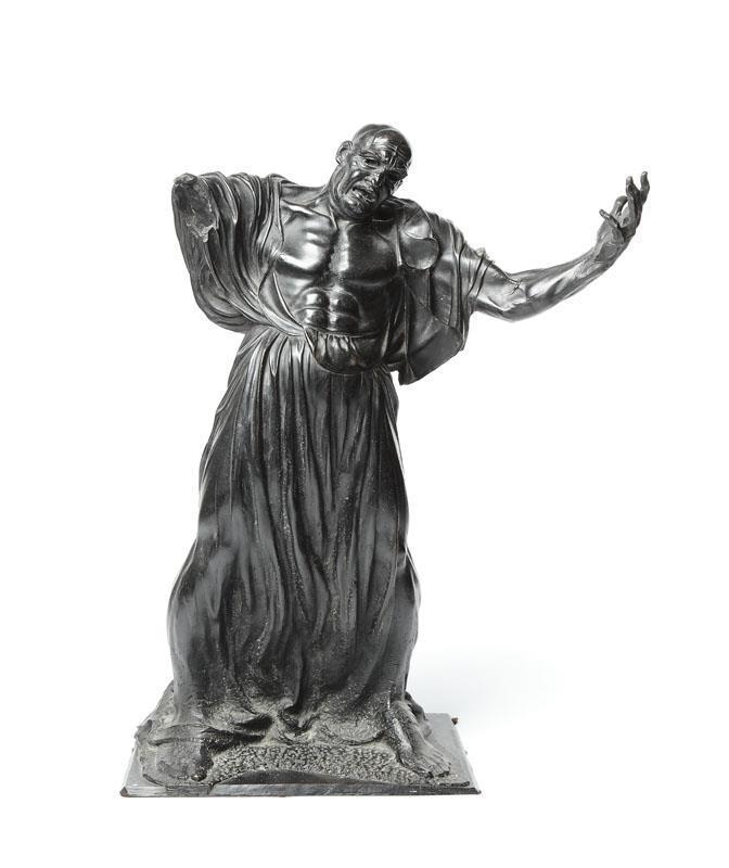 Artwork by Stanislaw Szukalski, Mówca - Orator, Made of brown