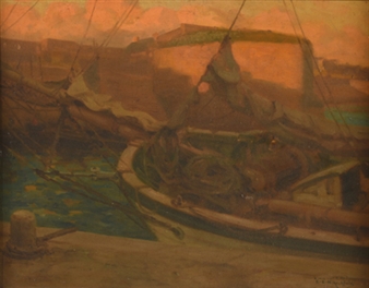 Thonier à quai - Emil Hirshfield