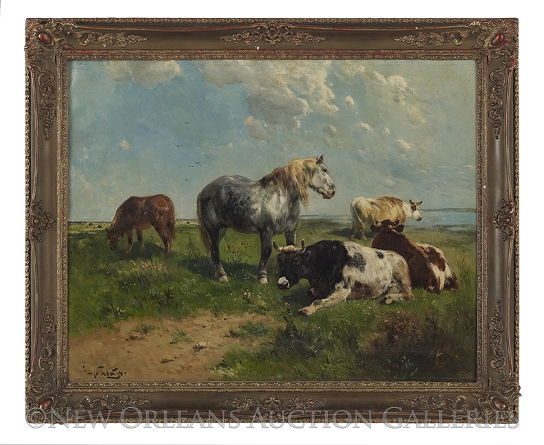Horse and Cattle at Rest by Henry Schouten