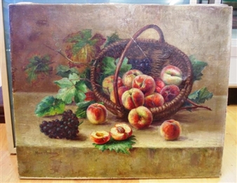 Peaches in basket - Marie Chaussier