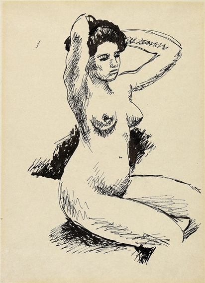 Sitzender weiblicher Akt