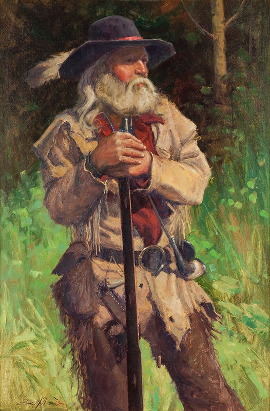 Mountain Man Oil Painting