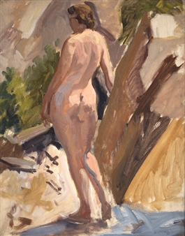 Nude woman outdoors - Myron Chester Nutting