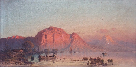 Boaters on Lake by Aleksander Piotr Swieszewski