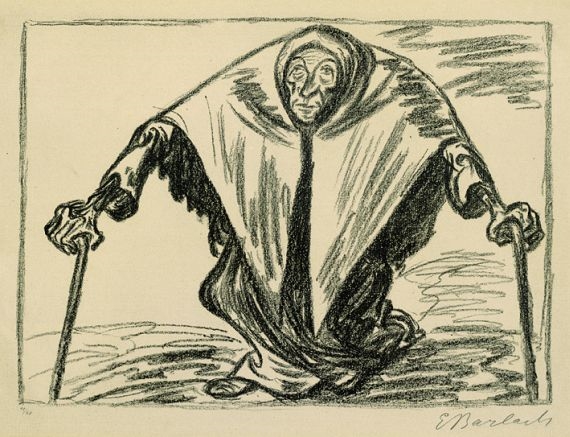 Frau Sorge by Ernst Barlach, 1924