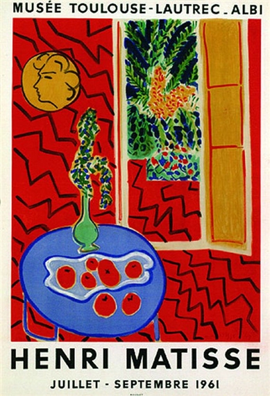 Henri Matisse | Intérieur rouge, nature morte sur table bleue
