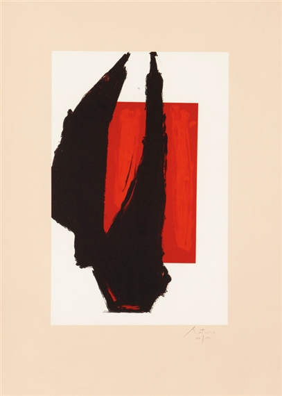 Art 1981 Chicago Print by Robert Motherwell, 1981