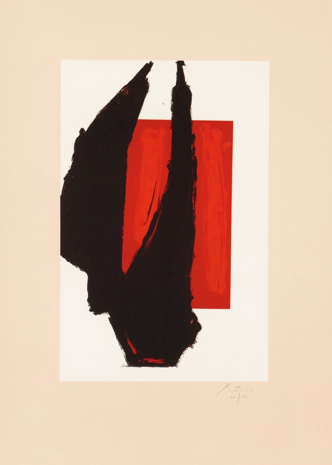 Artwork by Robert Motherwell, Art 1981 Chicago Print, Made of Color lithograph