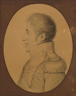 2 works, Portrait of Louis XIX, Louis Antoine of France, Duke of Angoulême, son of King Charles X and his wife Marie-Thérèse Charlotte of France, Madame Royal and Duchesse d'Angoulême, eldest child of Louis XVI and Marie Antoinette - François-Louis Gounod