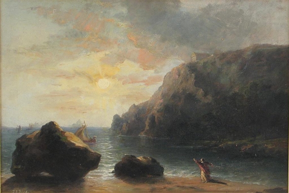 Calypso Imploring Odysseus to Return - J. F. Bird