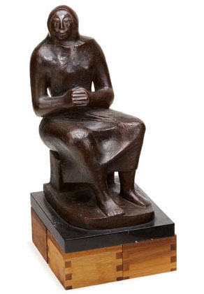 Untitled (seated female figure) by Elizabeth Catlett, Second half of 20th century