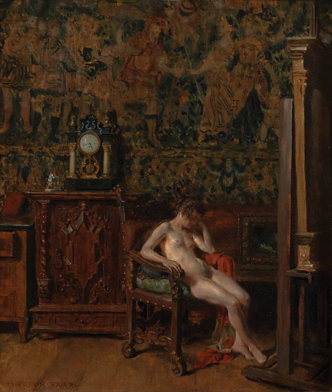 Artwork by Theodor Baierl, The Model, Made of oil on panel