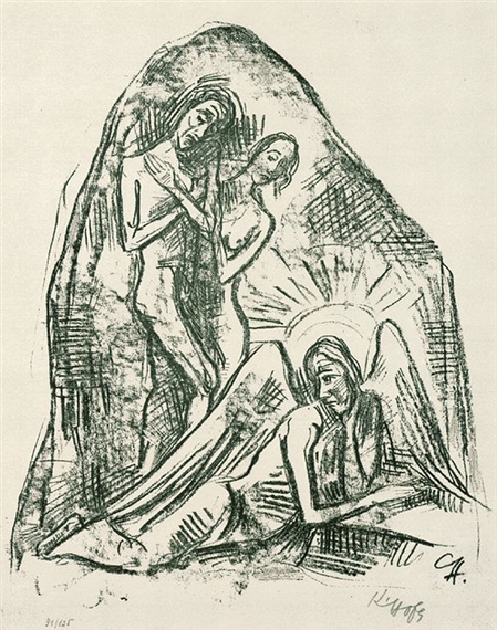 2 Bll.: Shakespeare-Visionen. Auferstehung zum "Raskolnikow" by Karl Hofer, 1917