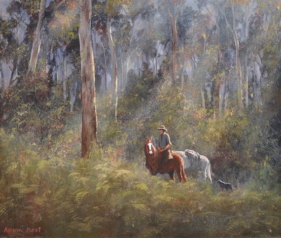 The Relief Stockman in the Bogong High Plains by Kevin John Best