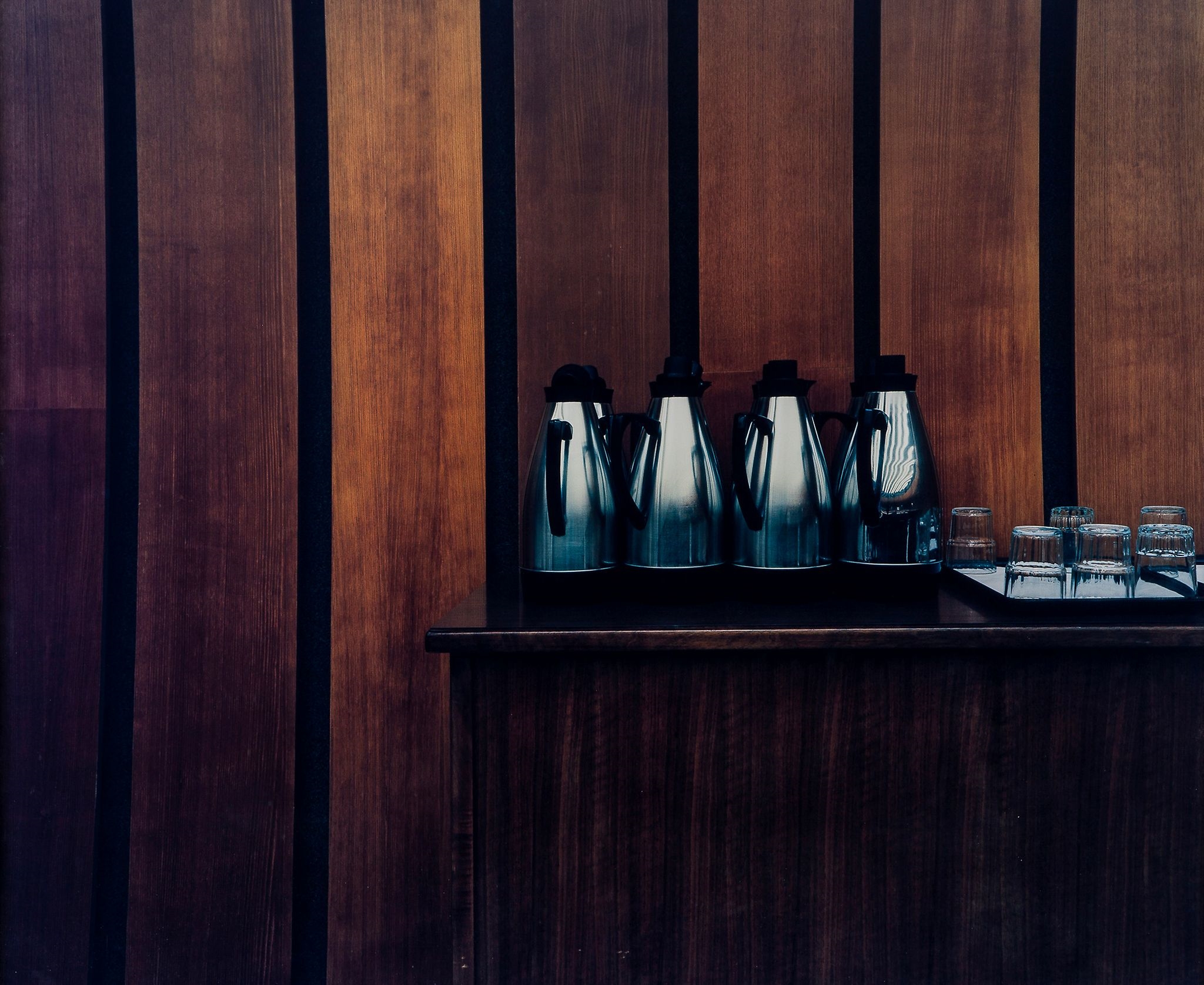 Artwork by Jason Oddy, Coffee Pots, from the series ' Palace of Nations', Geneva, Made of c - type print
