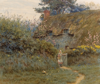Old Cottage, near Freshwater, Isle of Wight by Helen Allingham