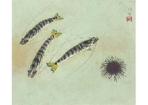 Artwork by Meiji Hashimoto, Prawn, Made of Ink and color on paper