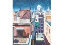 2 Works: City with Duomo, Summer Day - Kusakabe Kazutoshi