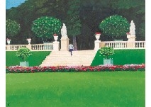 2 Works: Tuileries Park, Paris, Summer Day - Kusakabe Kazutoshi