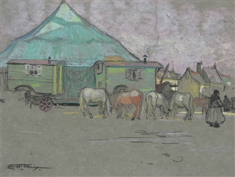 Illustration for "An Artist's Colony in Picardy" - Emily Hilda Nicholas