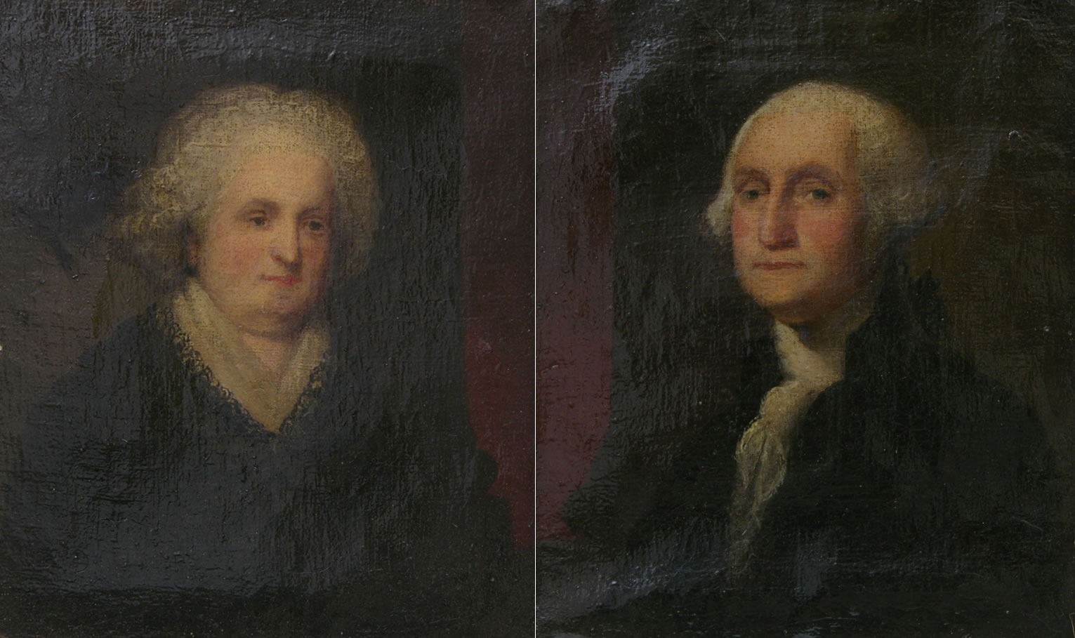Gilbert Stuart | 2 works: A Pair of Paintings of George and Martha ...