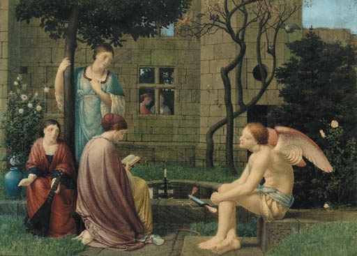 "Reading of Love, He being by" by Robert Bateman, 1873