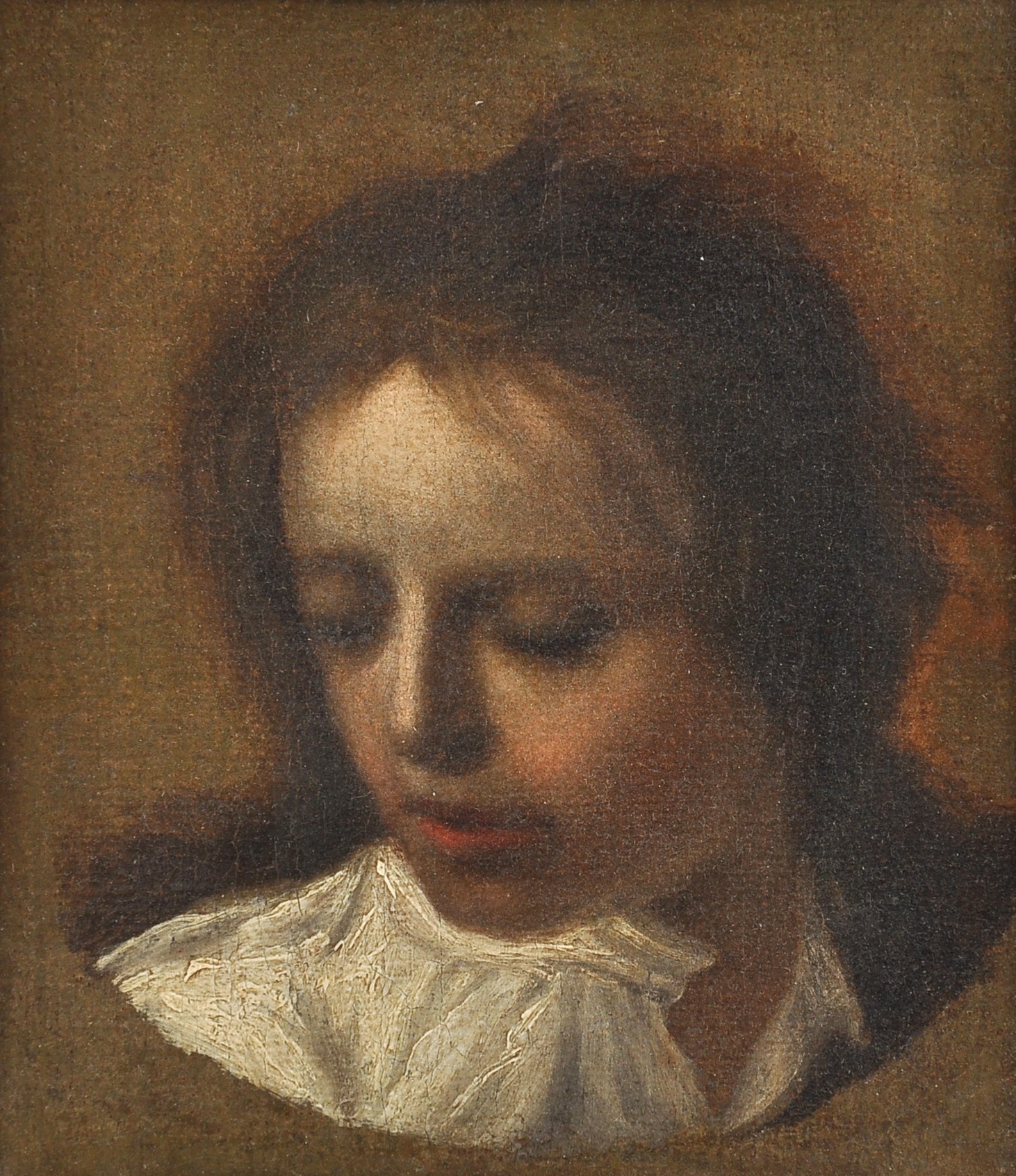 Italian School, 18th Century | Head of a boy in a white shirt | MutualArt